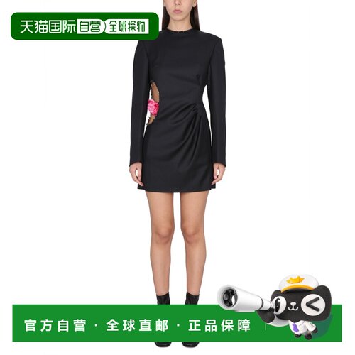 1h可退 香港直邮ACNE STUDIOS 女士连衣裙 A20489AD4 SS2023 黑色