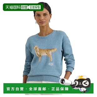 美国直邮Lauren Ralph Lauren 女士 Retriever 小号嵌花针织金色