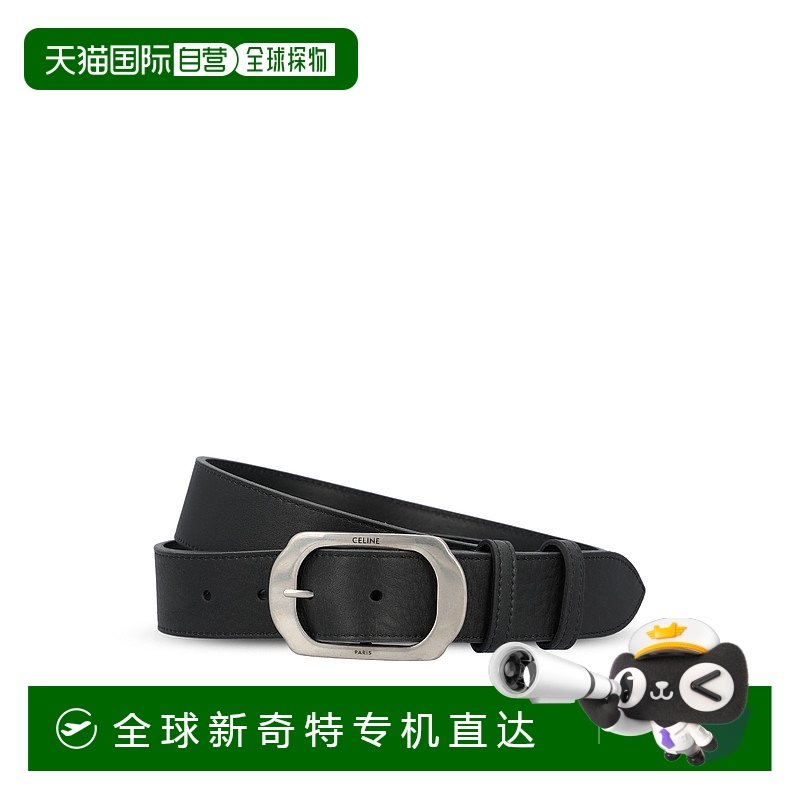 1h可退 香港直邮Celine 思琳 男士 Celine 黑色皮带 45BNG3ATS