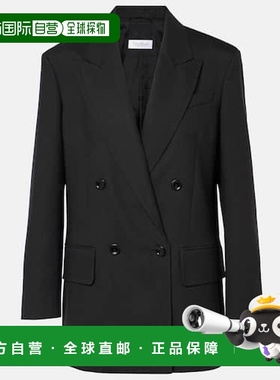 香港直邮MaxMara 麦斯玛拉 女士 Palanca 羊毛马海毛真丝西装外套