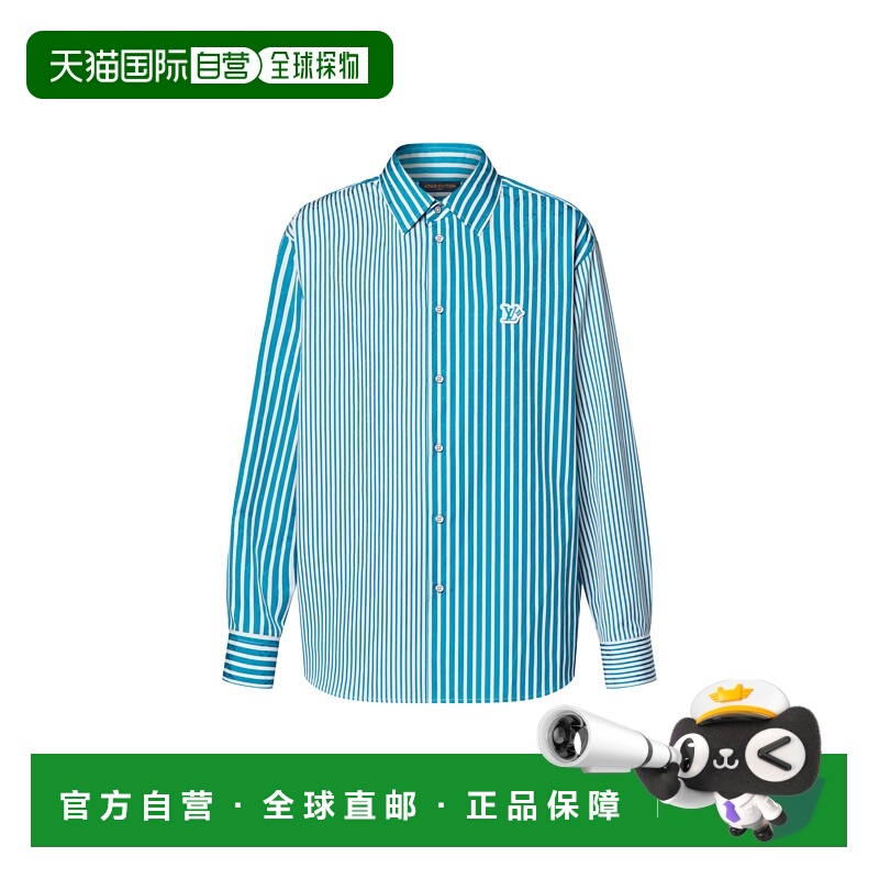 1h可退 欧洲直邮LV (2025) 条纹字母拼布衬衫