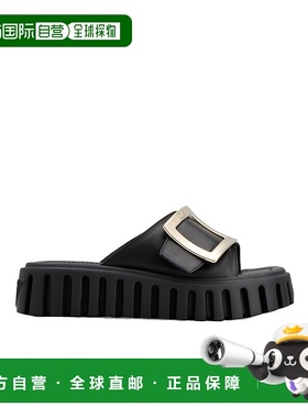 香港直邮Roger Vivier 金属扣圆头拖鞋 RVW70635850JUS
