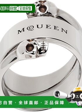 1h可退 香港直邮mcqueen 亚历山大 麦昆 男士 Twin Skull 戒指 82