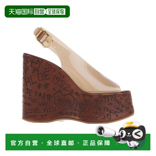 香港直邮Chloe 圆头坡跟凉鞋 C25U09ZRT厚底