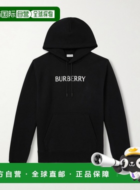 1h可退 香港直邮Burberry 巴宝莉 男士 標誌印花抽繩連帽衫 81189