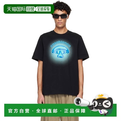 1h可退 香港直邮Casablanca 男士 黑色 Airbrush Mushroom Logo T