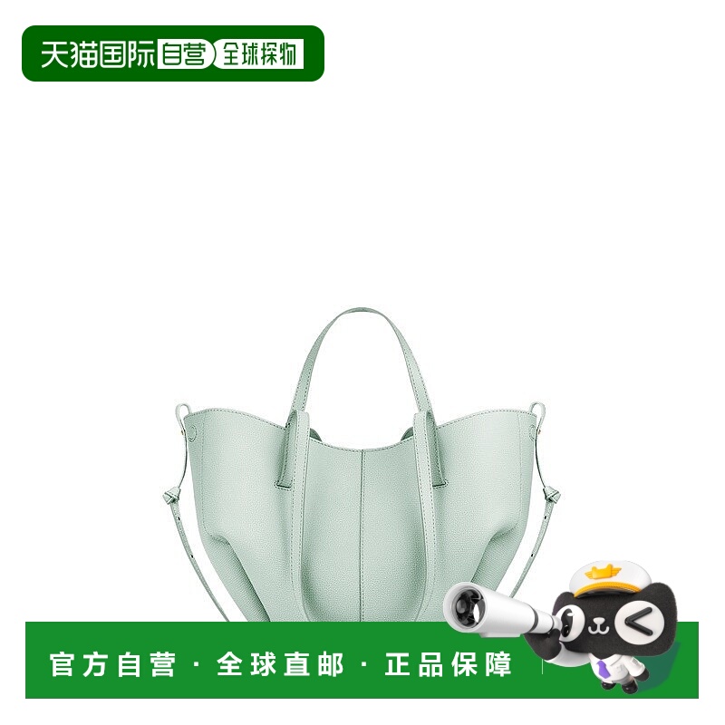 自营欧洲直邮POLENE Cyme Mini女士手提包单肩包薄荷绿小牛皮
