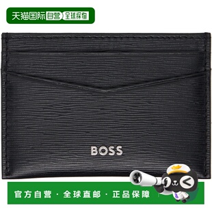香港直邮BOSS 波士 男士 黑色 Logo Hardware 卡包 50568386