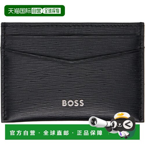 香港直邮BOSS 波士 男士 黑色 Logo Hardware 卡包 50568386