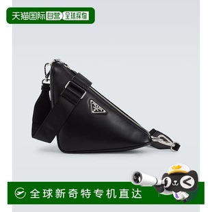 三角形图案皮革肩包 1h可退 香港直邮Prada 普拉达 男士