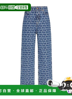 【99新未使用】香港直邮Valentino ICONOGRAPHE 印花牛仔长裤 4B3