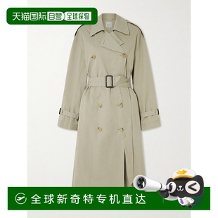 252WRO0197FB04 1h可退 香港直邮TOTÊME 女士 束带有机棉混纺风衣