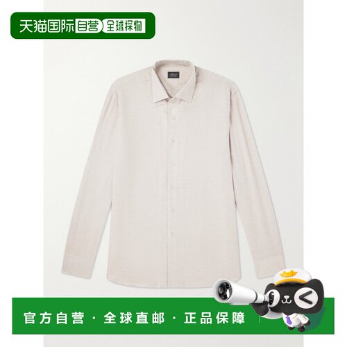 香港直邮Brioni 布里奥尼 男士 Marcello 棉质羊绒混纺衬衫 SCGT0