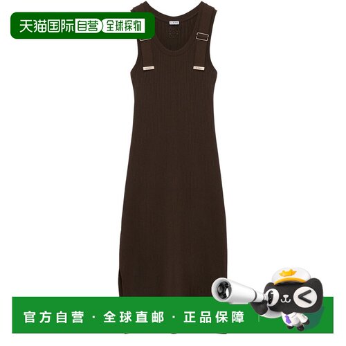 自营欧洲直邮LOEWE罗意威 女士棕色雕刻徽标圆领无支付后1h可退