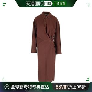 香港直邮Lemaire女士不对称扭纹中长衬衫连衣裙 DR1024LF445