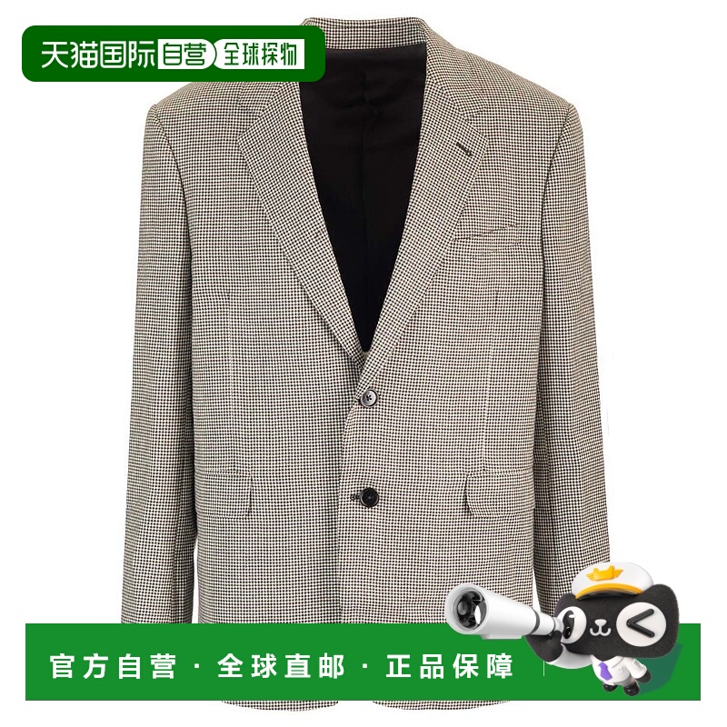 香港直邮Celine 思琳 男士 千鸟格羊毛羊绒西装外套 2V74G661T