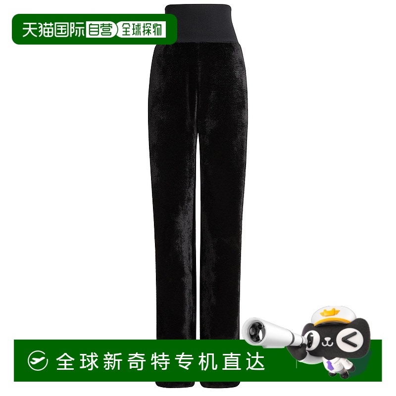 1h可退 香港直邮Alaia 女士 天鹅绒裤子 9P11316M915 black黑色
