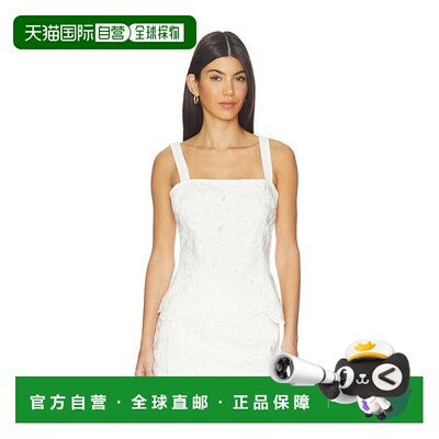 香港直邮Simkhai 女士 Mckenna 刺绣亚麻上衣 2262185SW