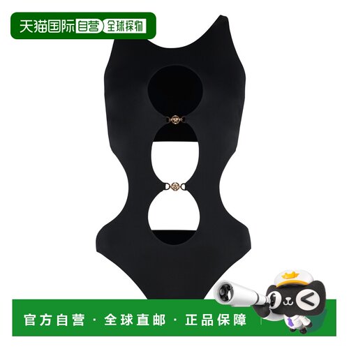 香港直邮VERSACE 女士泳装 10092041A022621B000 SS2025 黑色