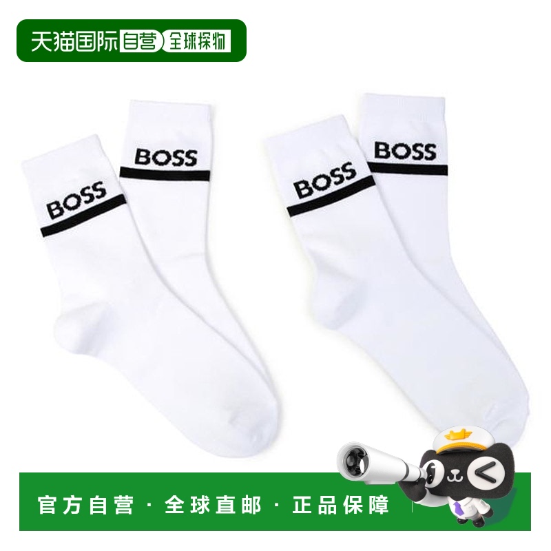 1小时内可退 香港直邮BOSS 波士 女童 Junior Boys. 徽标印花袜子