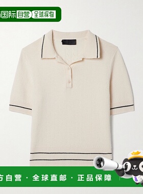 1h可退 香港直邮NILI LOTAN 女士 Carline 条纹羊绒Polo毛衣 8136