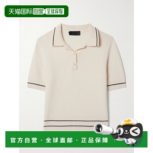 1h可退 香港直邮NILI LOTAN 女士 Carline 条纹羊绒Polo毛衣 8136