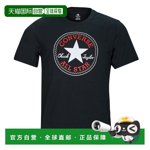 欧洲直邮Converse 男女衣服 短袖T恤衫 黑色 春夏 GO-TO CHUCK TA