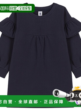 欧洲直邮Petit Bateau 小帆船 女孩 CARRY 短连衣裙 海蓝色