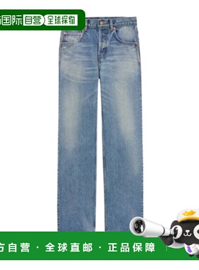 香港直邮Saint Laurent 五口袋直筒裤牛仔裤 795394Y13KD