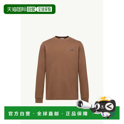 欧洲直邮MONCLER(盟可睐) T-shirt à manches longues en coton