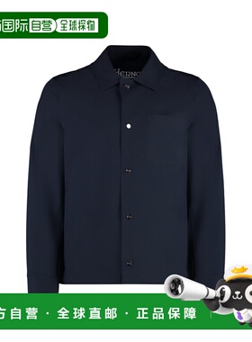 1h可退 香港直邮Herno 男士 衬衫 GI000318U12301SZ9200 blue蓝色