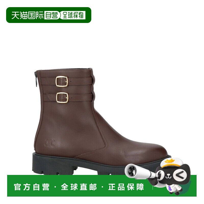 香港直邮Celine 思琳 女士 脚踝靴 BROWN 棕色时尚舒适短靴女鞋