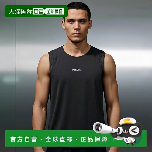 自营欧洲直邮Salomon Shakeout Core Tank M Deep Black男士运动