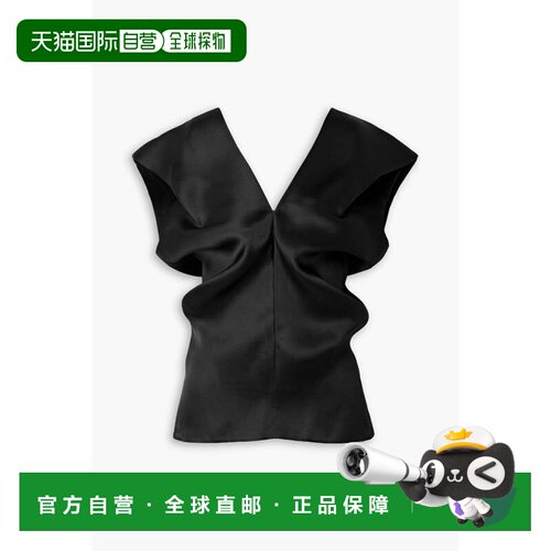 香港直邮KHAITE 女士 Ami 垂褶真丝纱质上衣 2359386