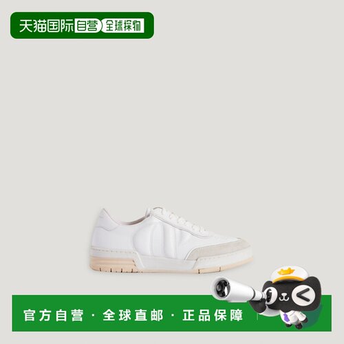 自营欧洲直邮Claudie Pierlot 女士白色皮革羊皮拼接运动鞋