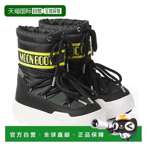1h可退 香港直邮moon boot 月亮靴 女童 Junior Park 徽标雪地靴