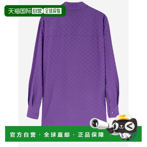1h可退 欧洲直邮GUCCI 女士衬衫 837168Z7ATQ5007 CO 紫色 大衬衫