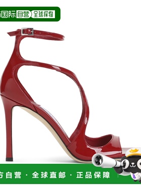 1h可退 香港直邮Jimmy Choo 周仰杰 女士 AZIA 95 红宝石色红色凉