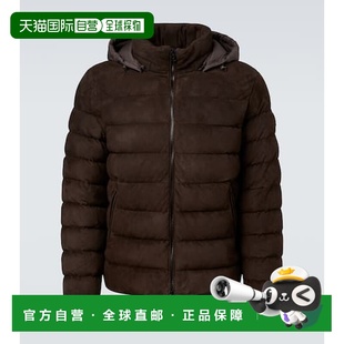 1h可退 香港直邮Moncler 盟可睐 男士 Arneb 绒面革羽绒夹克