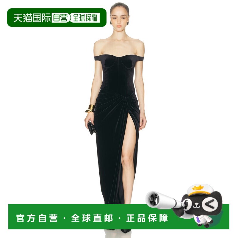 香港直邮ALEX PERRY 女士 露肩带罩杯垂褶礼服 D1629RE26连衣裙