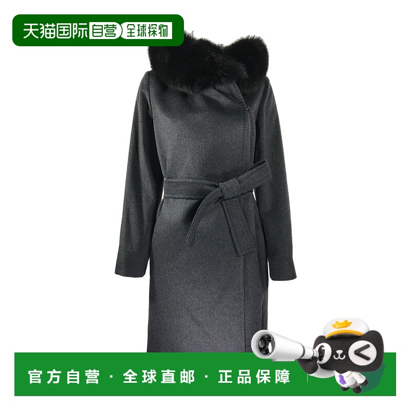 【99新未使用】香港直邮Max Mara 长袖系带大衣 6086095906