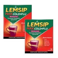 European direct mail to UK pharmacy LEMSIP Strong Flu and Cold Granules, Blackcurrant Fever, Headache and Cough 2 boxes thumbnail 3
