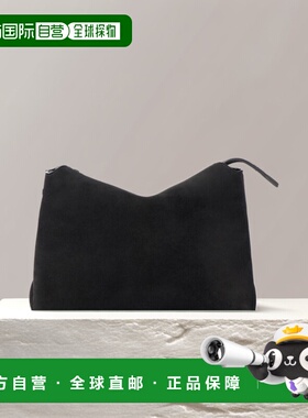 香港直邮KHAITE 女士 Lina 绒面革斜挎包 black黑色 舒适时尚
