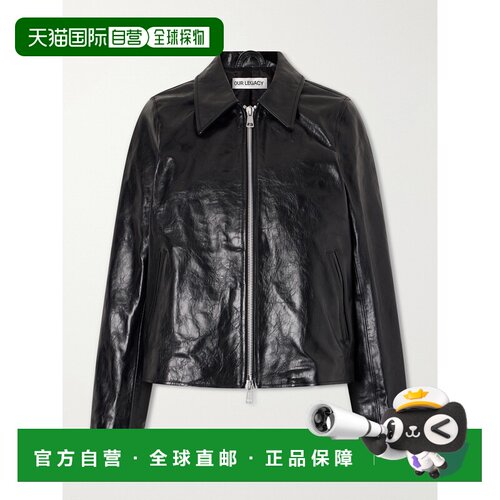 香港直邮Our Legacy 女士 皮革夹克 W4239MTDTopDyedBlackLeather