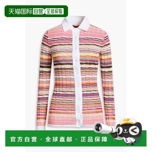 香港直邮MISSONI 米索尼 女士 间隔染色纱罗纹棉混纺衬衫 DS25SJ0