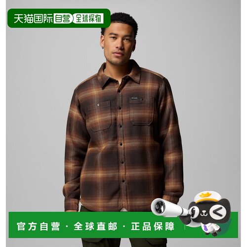 自营欧洲直邮Columbia Windward™ II男士渐变深棕色抓绒衬衫夹克