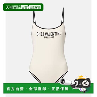 女士 华伦天奴 徽标印花凸纹布泳衣 香港直邮Valentino 1h可退