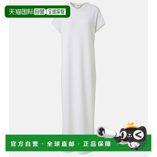 1h可退 香港直邮KHAITE 女士 Verda 针织长款连衣裙 white白色 舒