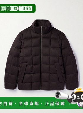 香港直邮Loro Piana 诺悠翩雅 男士 Tuul 山羊皮边绗缝羊绒羽绒夹