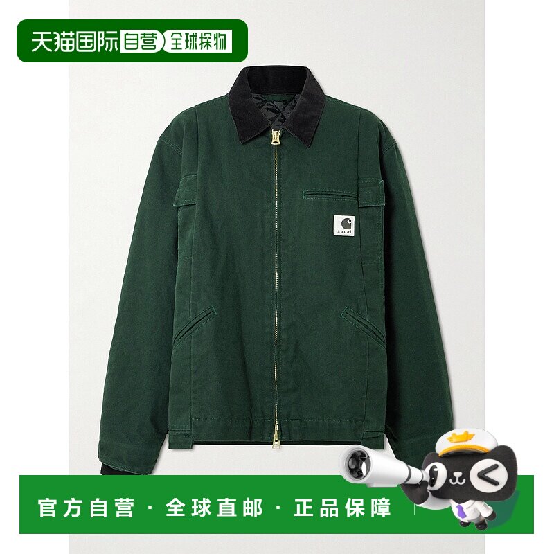1h可退 香港直邮Sacai 女士 + Carhartt WIP 小鸭图案宽松款灯芯